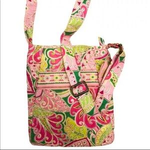 Like New Vera Bradley Crossbody Purse; Pinwheel Pink Pattern